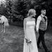 wedding dress rental black and white photography