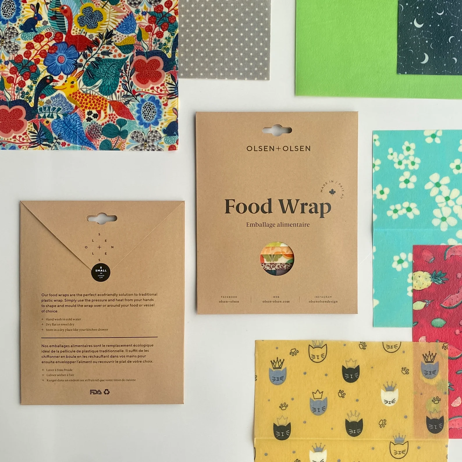 Beeswax Food Wrap Starter Kit wedding favours eco-friendly
